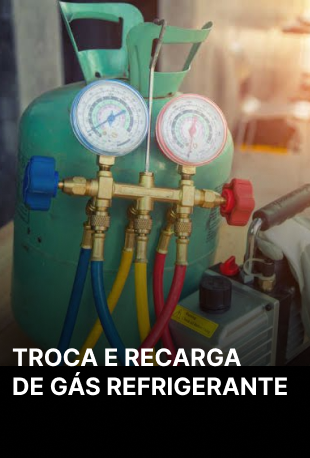 Troca e recarga de gás refrigerante